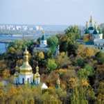 Ortodox Churches on Dnieper river bank